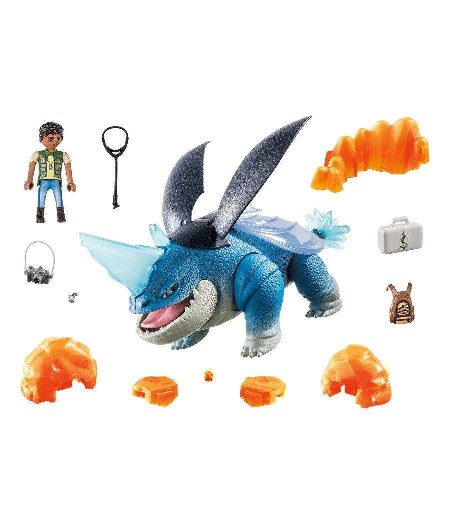 Playmobil dragones: nine realms: plowhorn & d'angelo