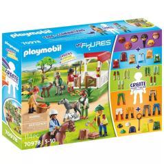 Playmobil my figures : rancho caballos