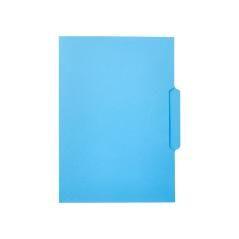 Subcarpeta cartulina liderpapel folio pestaña central 240g/m2 azul pack 50 unidades