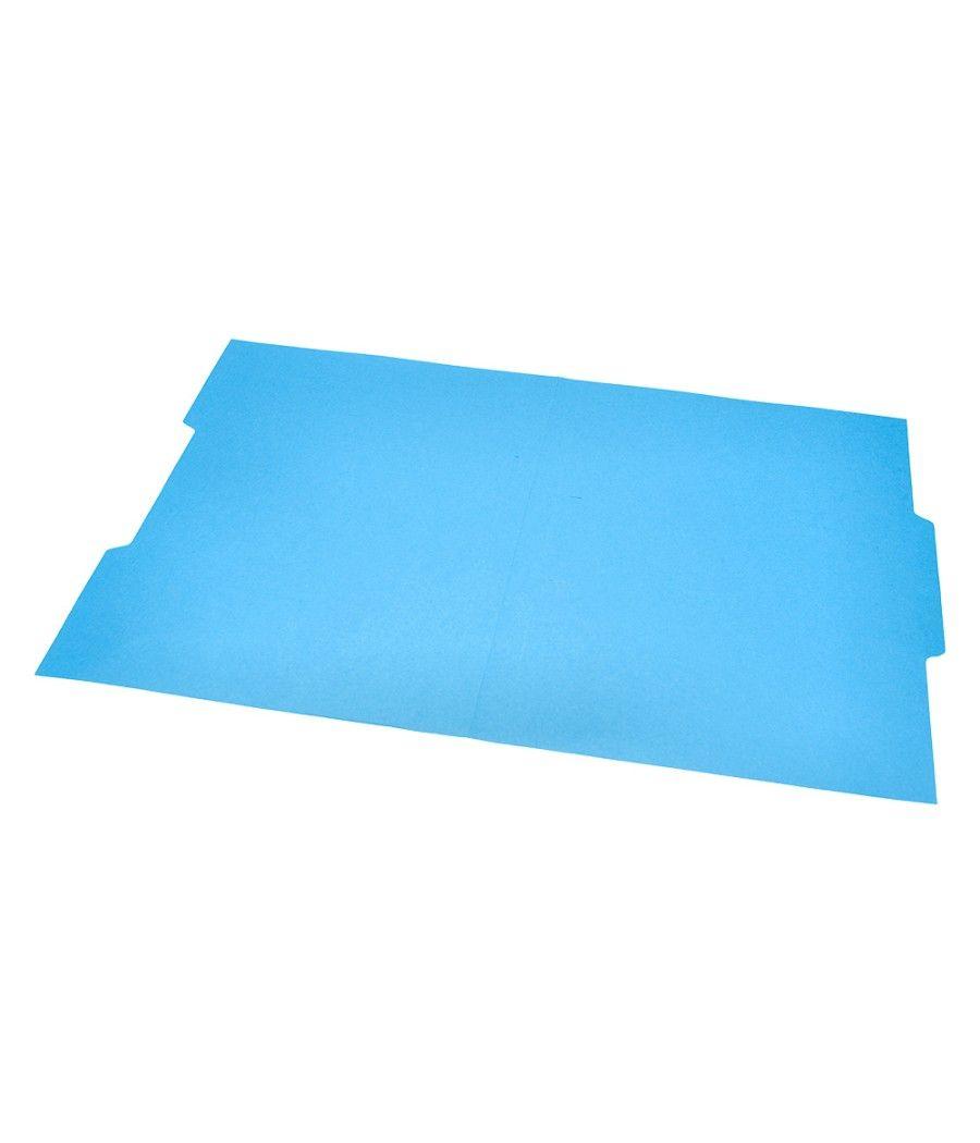 Subcarpeta cartulina liderpapel folio pestaña central 240g/m2 azul pack 50 unidades