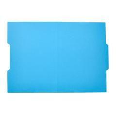 Subcarpeta cartulina liderpapel folio pestaña central 240g/m2 azul pack 50 unidades