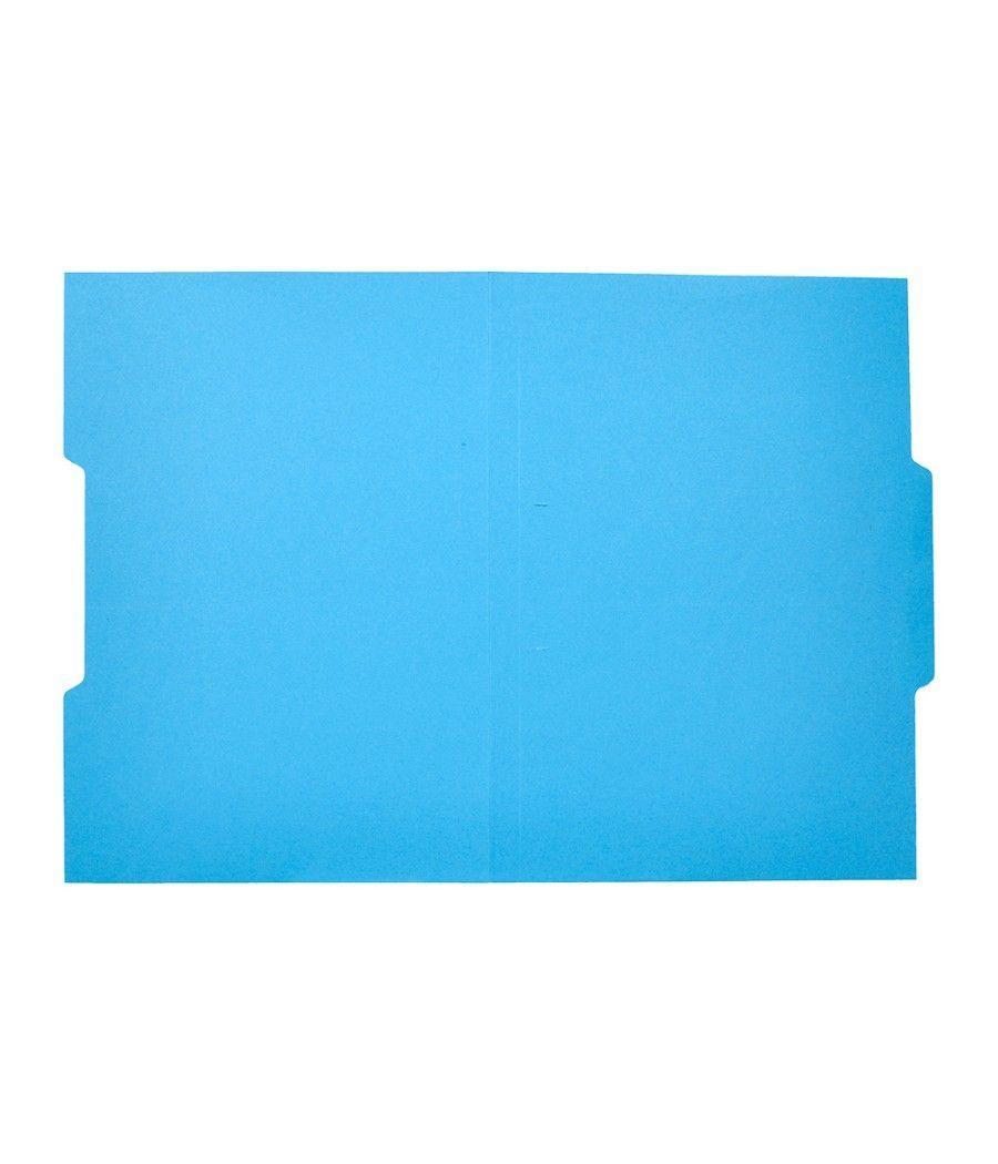 Subcarpeta cartulina liderpapel folio pestaña central 240g/m2 azul pack 50 unidades