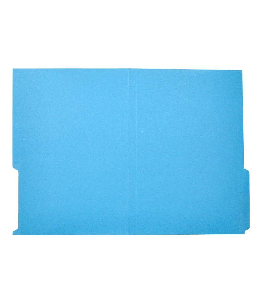 Subcarpeta cartulina liderpapel folio pestaña derecha 240g/m2 azul pack 50 unidades