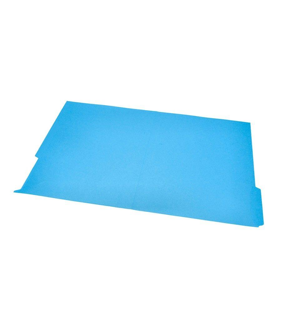 Subcarpeta cartulina liderpapel folio pestaña derecha 240g/m2 azul pack 50 unidades