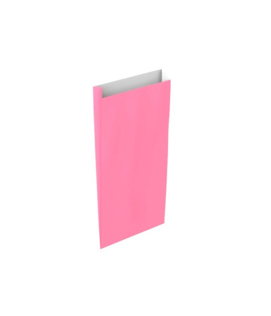 Sobre papel basika celulosa rosa con fuelle m 200x350x60 mm paquete de 25 unidades