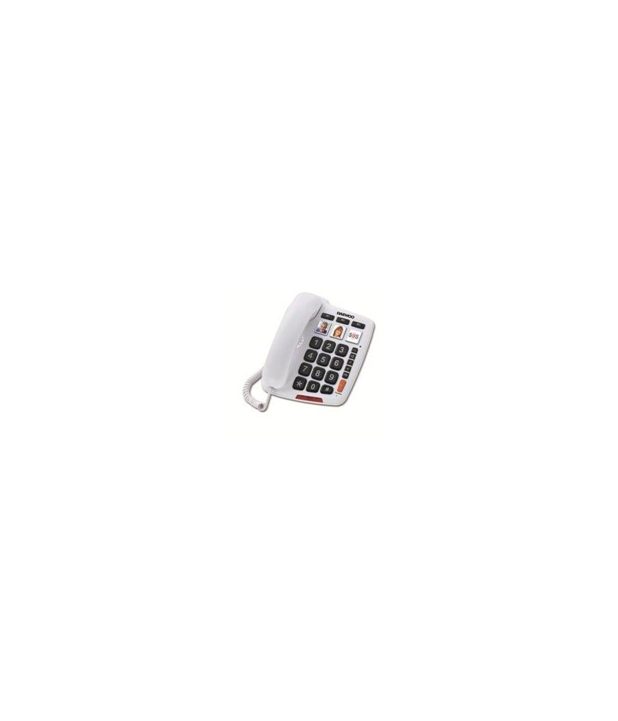 Telefono sobremesa daewoo dtc - 760 - manos libres - teclas grandes - blanco