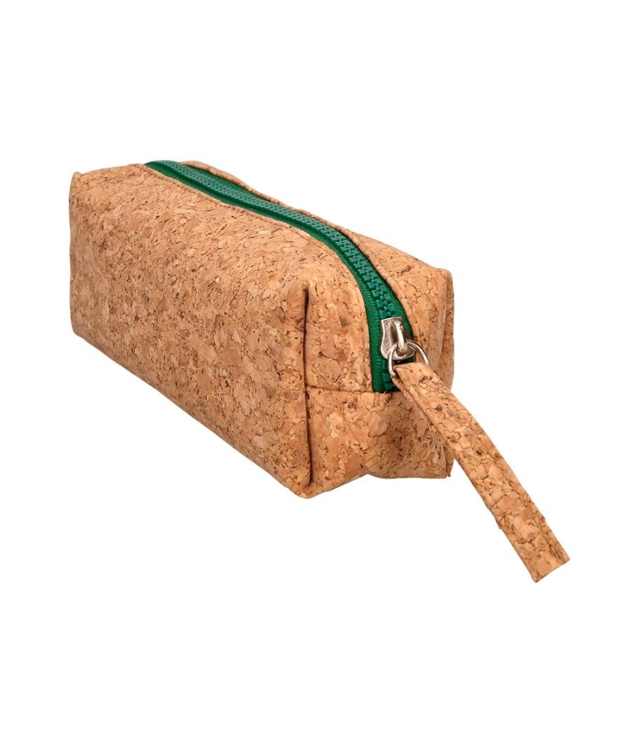 Bolso escolar liderpapel portatodo corcho rectangular cremallera de color 185x55x70 mm
