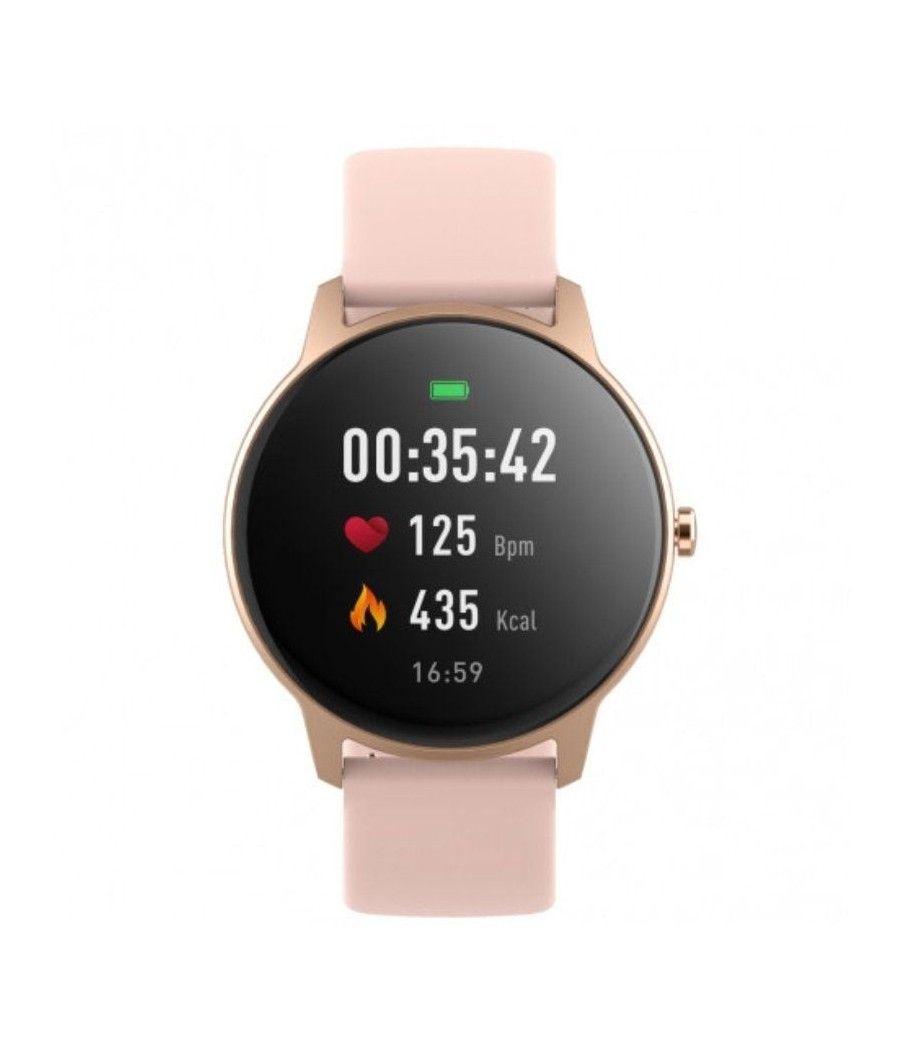 Smartwatch forever forevive 2 slim sb-325/ notificaciones/ frecuencia cardíaca/ rosa oro