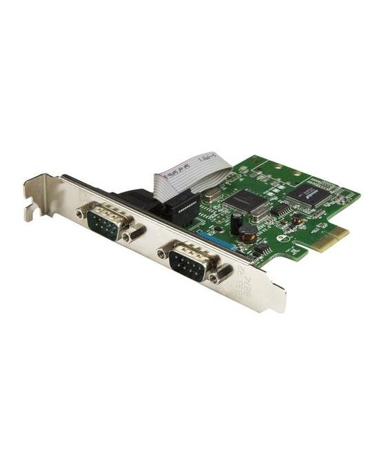 StarTech.com Tarjeta Serie PCI Express de 2 Puertos DB9 RS232 con UART 16C1050 - Adaptador Interno Serie PCI-E - Imagen 1