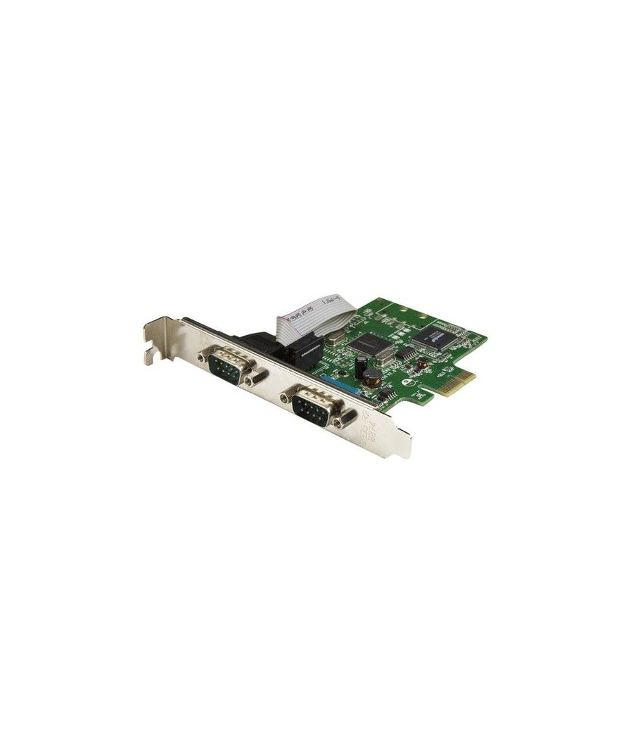 StarTech.com Tarjeta Serie PCI Express de 2 Puertos DB9 RS232 con UART 16C1050 - Adaptador Interno Serie PCI-E - Imagen 1