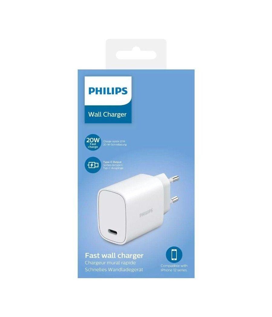 Cargador de pared philips dlp4329c/ 1xusb/ 20 w