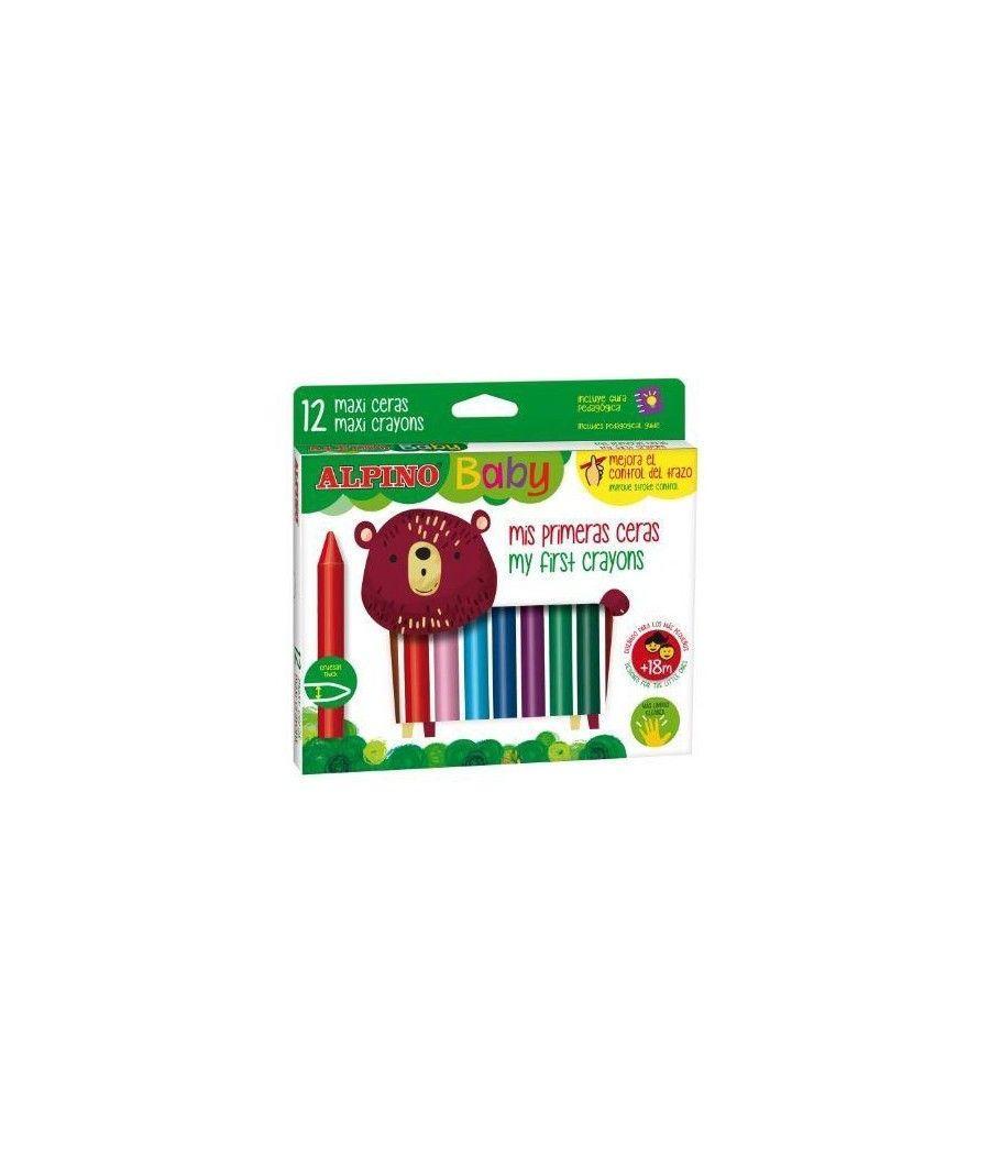 Alpino estuche 12 mis primeras ceras baby gruesas más limpias c/surtidos