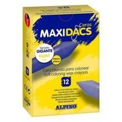 Alpino estuche 12 ceras maxidacs amarillo claro