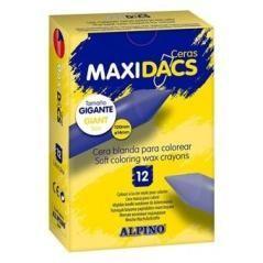 Alpino ceras maxidacs caja de 12 amarillo claro