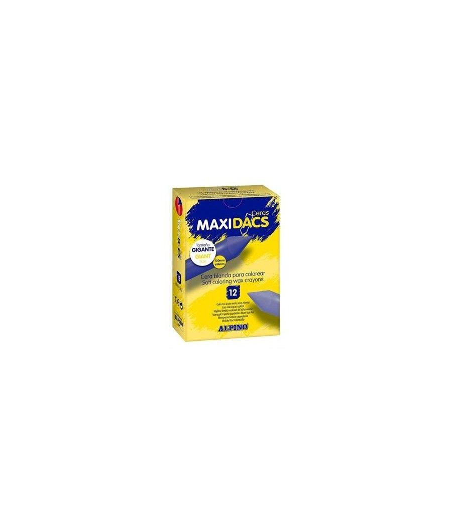 Alpino estuche 12 ceras maxidacs amarillo claro