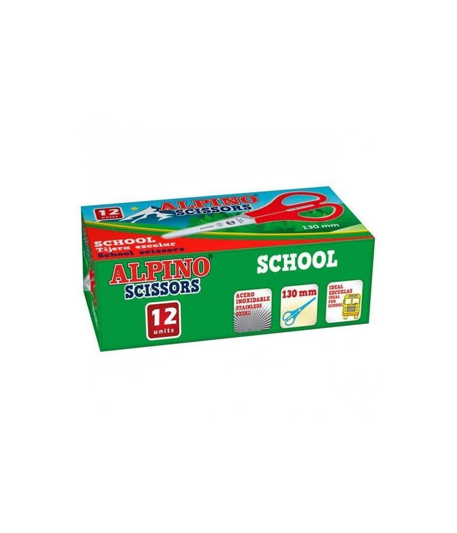 Alpino tijeras escolares school especial acero inoxidable c/surtidos caja 12u