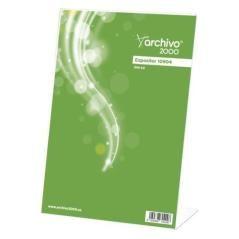 Archivo 2000 expositor sobremesa en forma de l din a5 vertical 65x150x215 mm cristal transparente