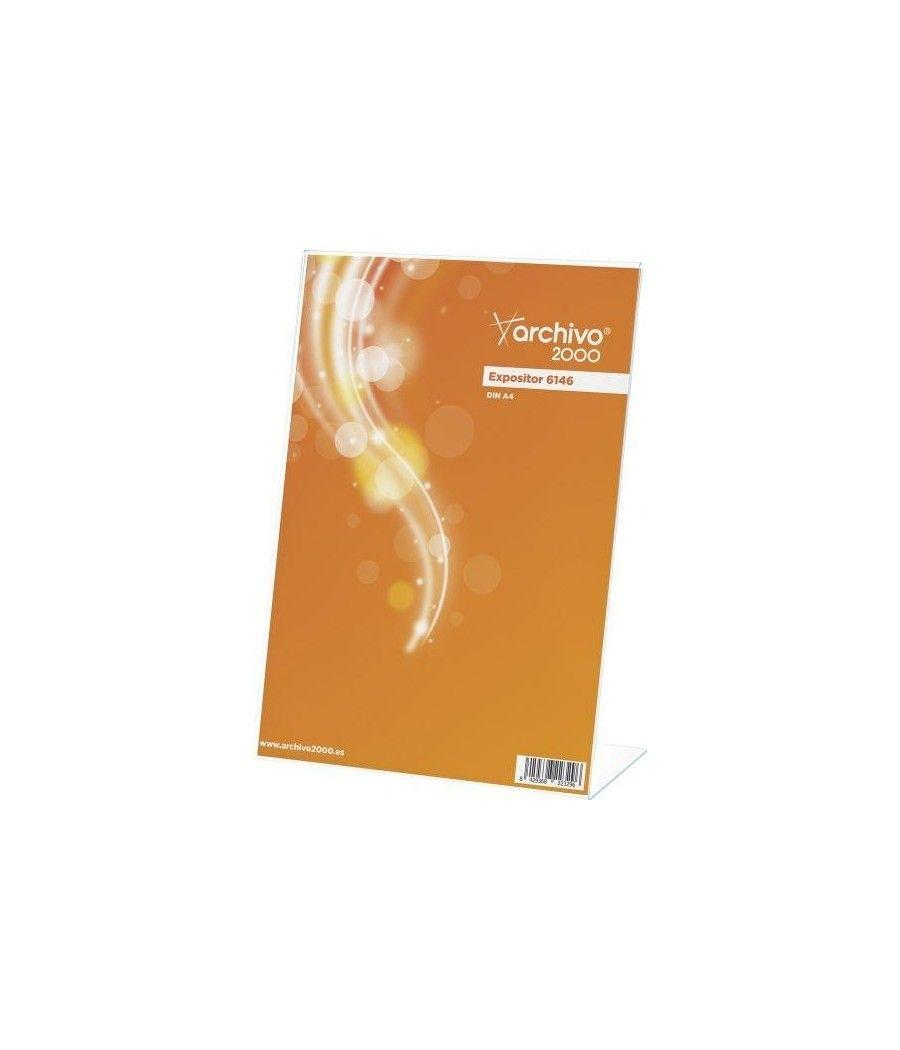 Archivo 2000 expositor sobremesa archivo 2000 "premium" en forma de l din a4 vertical espesor 3 mm 95x210x305 mm