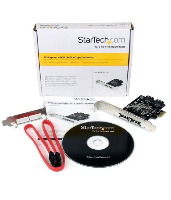 StarTech.com Tarjeta Adaptadora Controladora PCI Express PCIe 2 Puertos eSATA 2 Puertos SATA - SATA III - 6Gbps - Imagen 6
