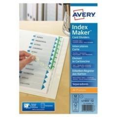 Avery índices separadores 6 pestañas personalizadas index maker 222x297mm blanco