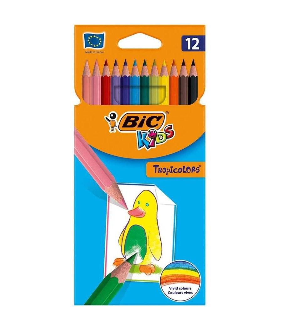 Bic lápices de colores kids tropicolors estuche de 12