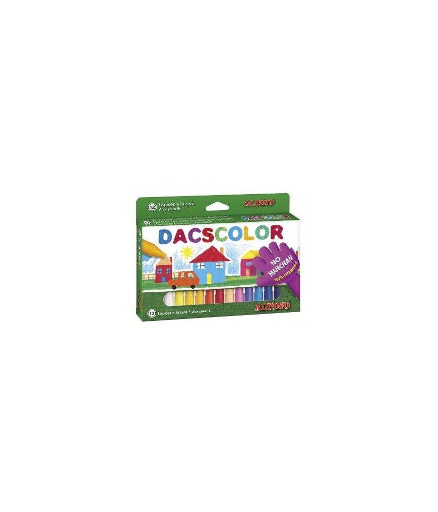 Dacscolor ceras 80mm semiblandas no manchan surtidos -estuche de 12u-