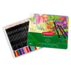 Derwent lápices de colores surtidos en caja metálica de 24ud