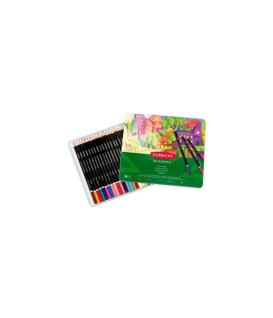 Derwent lápices de colores surtidos en caja metálica de 24ud