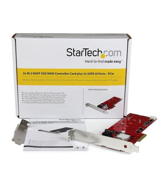 StarTech.com Tarjeta PCI Express Controladora de 2x SSD NGFF M.2 y 2x Puertos SATA III - Imagen 6