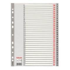 Esselte índice numérico multitaladro 1-31 polipropileno a4 gris con carátula índice cartón color
