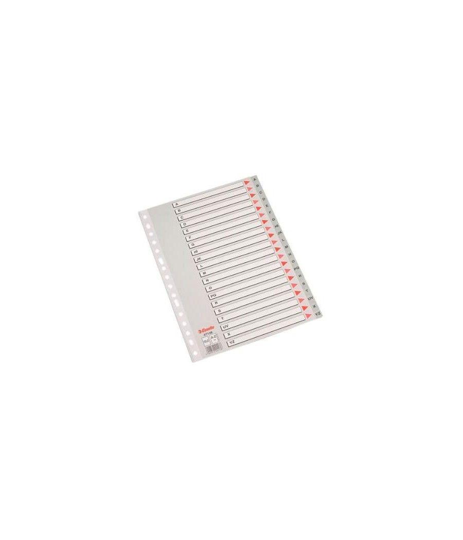 Esselte indice abecedario separador multitaladro folio gris carton