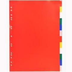 Exacompta separadores 12 posiciones a4 pp flexible opaco colores neutros