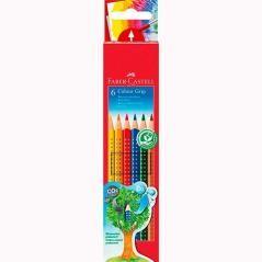 Faber castell estuche 6 lápices de colores colour grip surtidos