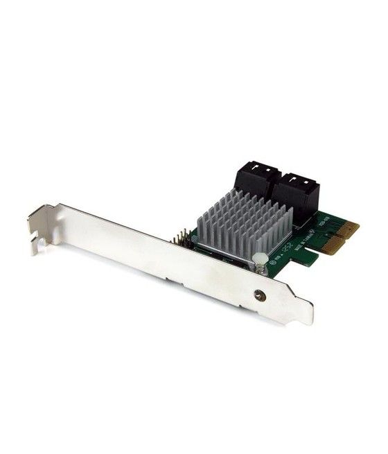 StarTech.com Tarjeta Adaptadora Controladora PCI Express PCI-E SATA 3 III 6Gbps RAID 4 Puertos con HyperDuo - Imagen 1