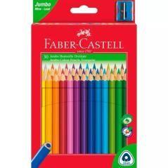 Faber castell lápices de colores jumbo triangular   sacapuntas c/surtidos estuche 30 ud