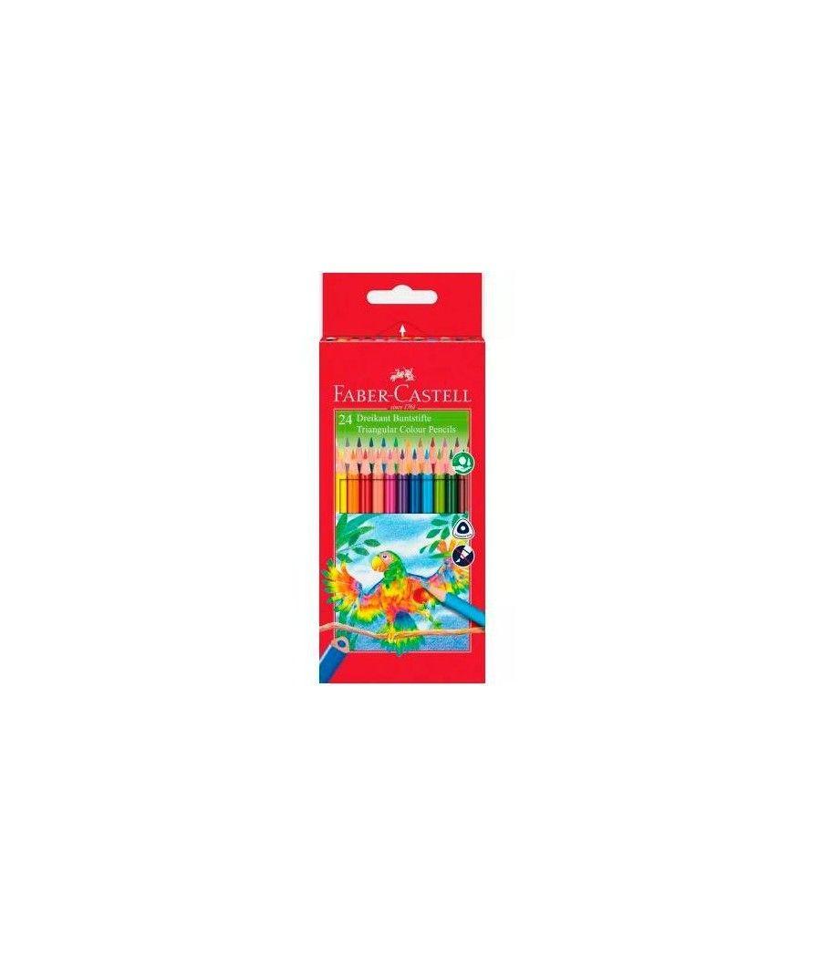 Faber castell estuche 24 lápices de colores triangulares surtidos