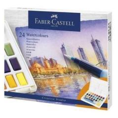 Faber castell estuche 24 acuarelas creative studio pastillas c/surtidos