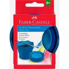 Faber castell vaso plegable para el agua clic&go azul pack 6 unidades