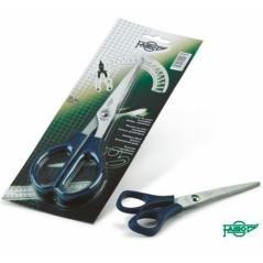 Faibo tijeras oficina 16cm simétricas mango de plástico verde oscuro