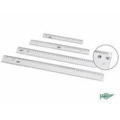 Faibo regla escolar 20cm transparente