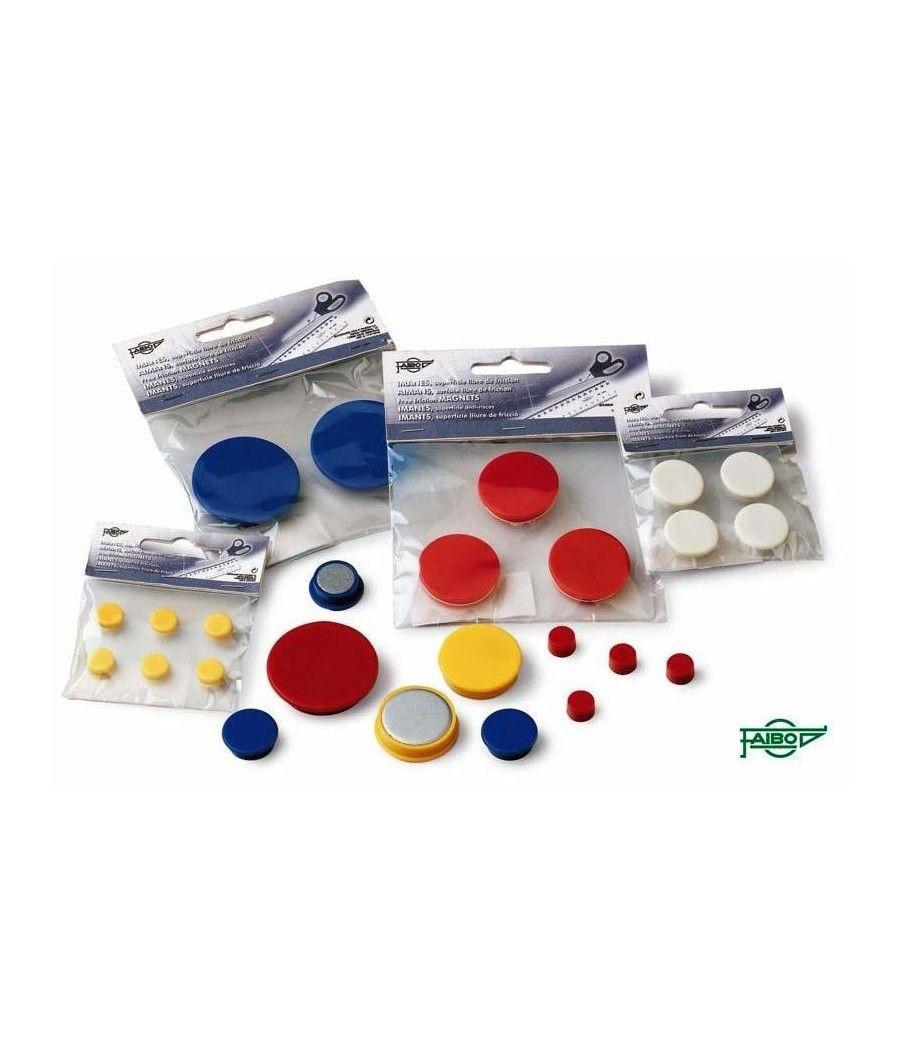 Faibo iman redondo para pizarra magnetica 30mm verde de 20 unidades