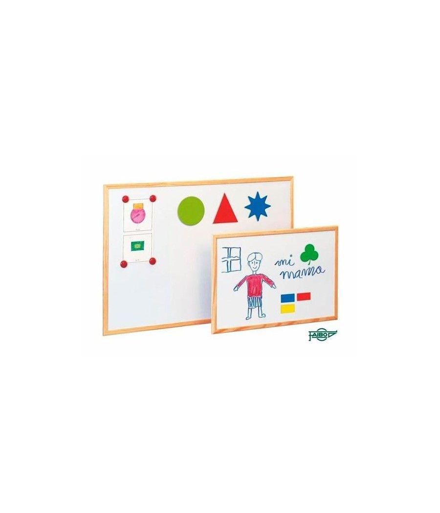 Faibo pizarra metálica blanca económica 40x60cm marco de madera