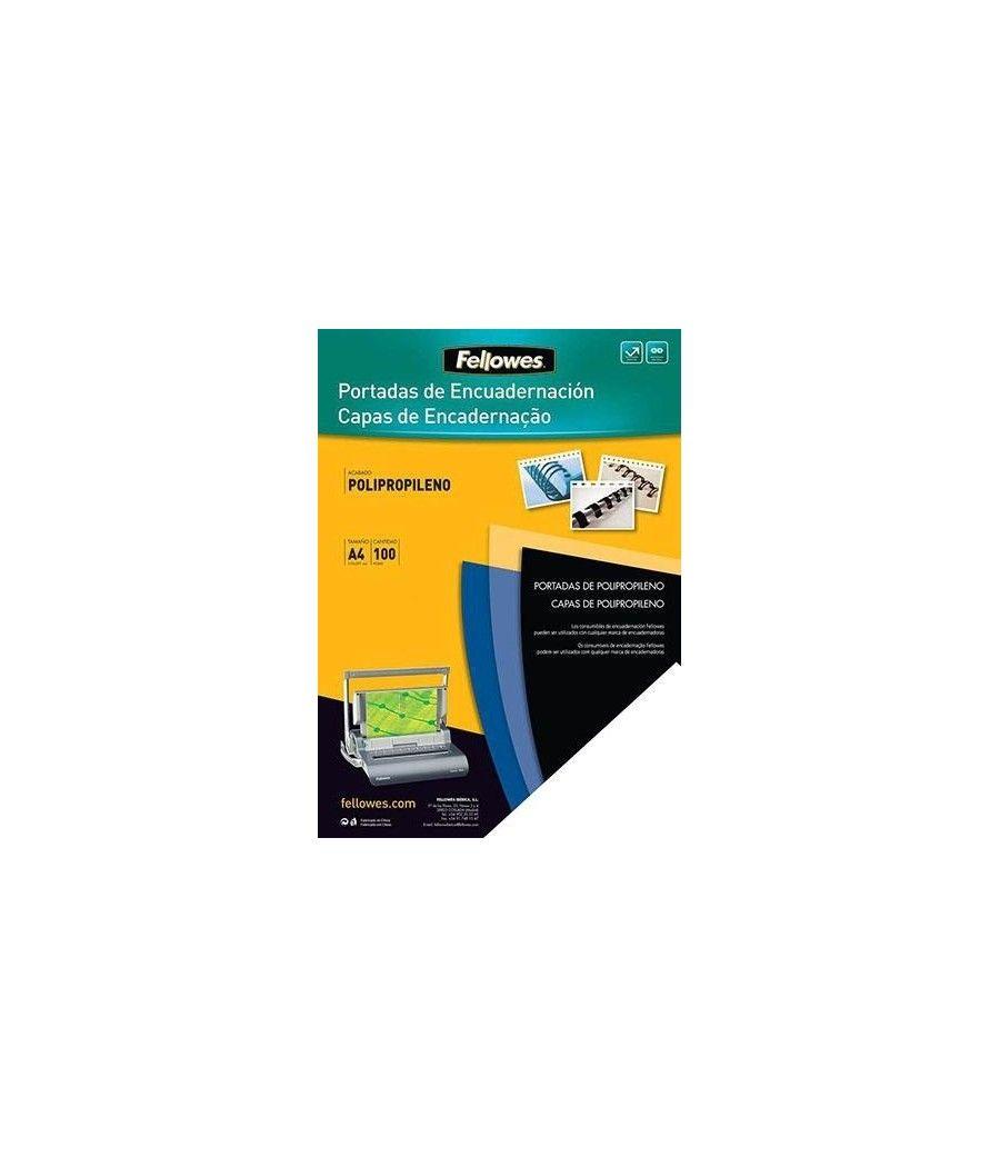 Fellowes pack de 50 portadas pp transparente 450 micras rayada