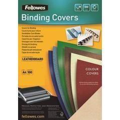 Fellowes pack de 100 portadas delta cuero blancas a4 250 gr.