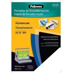 Fellowes pack de 50 portadas polipropileno traslúcido a3 450 micras