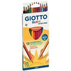 Giotto lápices de colores elios libre de madera estuche de 12