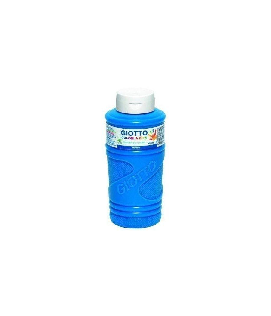 Giotto pintura de dedos de 750 ml color azul cyan