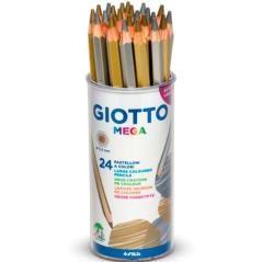 Giotto lápices de colores mega gruesos bote 24u oro/plata