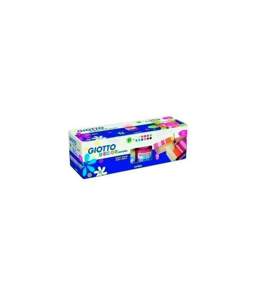 Giotto témpera acrílica decor 25ml colores surtidos 12 botes