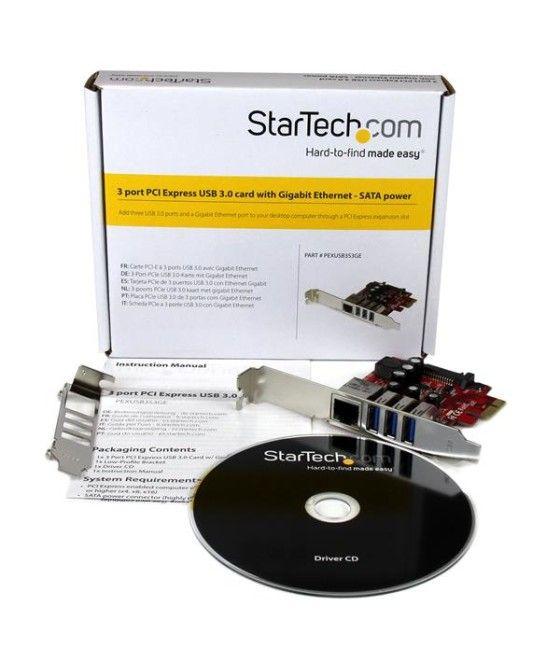 StarTech.com Tarjeta Adaptador de Red Ethernet Gigabit Combo con Hub Concentrador USB 3.0 de 3 Puertos - Imagen 6